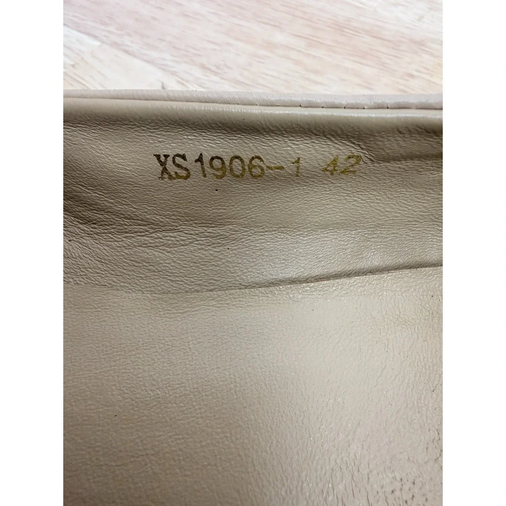 Tory Burch Minnie Travel Womens EU 42/ US 10.5 Taupe Leather Ballet Flats #23 - Picture 10 of 10